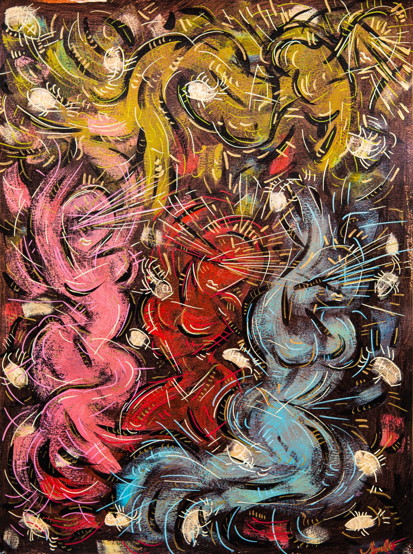 "Mermaid Fiesta" - Original Painting